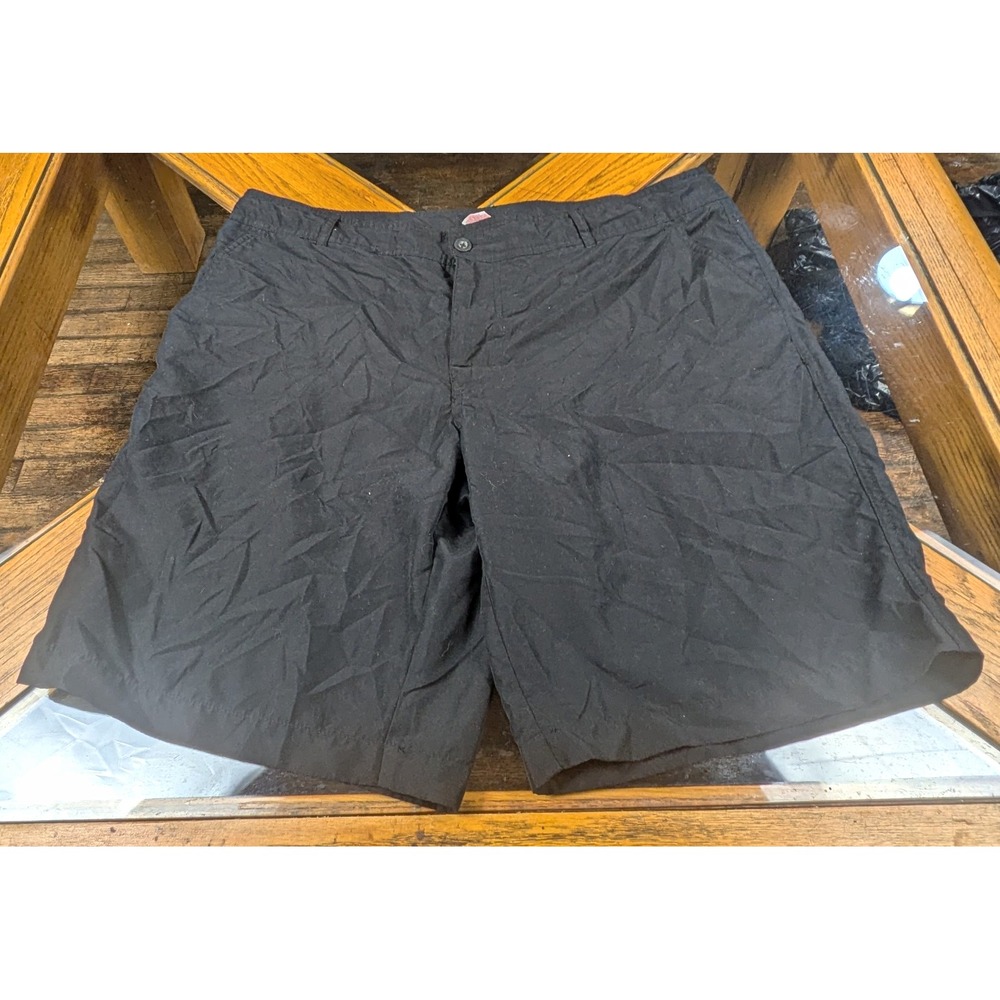 Mossimo Supply Co. Men's Black Cargo Flat Front Shorts Microfiber Zip 38